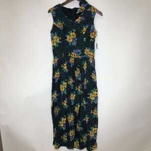 J Jill LTD Vintage Sleeveless Floral Dress Small